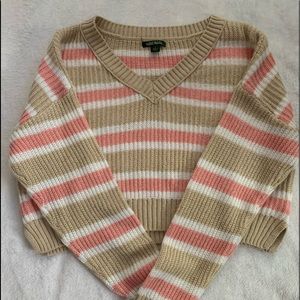 Wild Fable cropped long sleeve pink and tan from target. Size small!! i ❤️❤️❤️!!